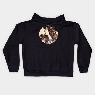 Art Nouveau Woman Kids Hoodie